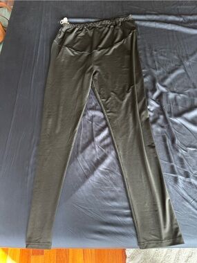 Maternity Black Elastic Hem Leggings